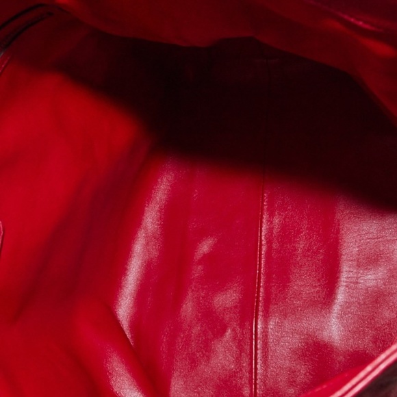 Gucci Red Deer Leather Hip Bamboo Handbag Bordeaux Large Soft Shoulder Tote Bag - Picture 7 of 16